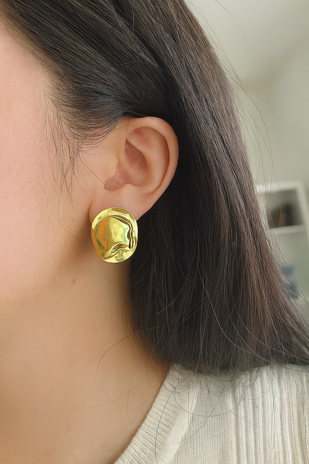 Anti Tarnish Geometry Stud