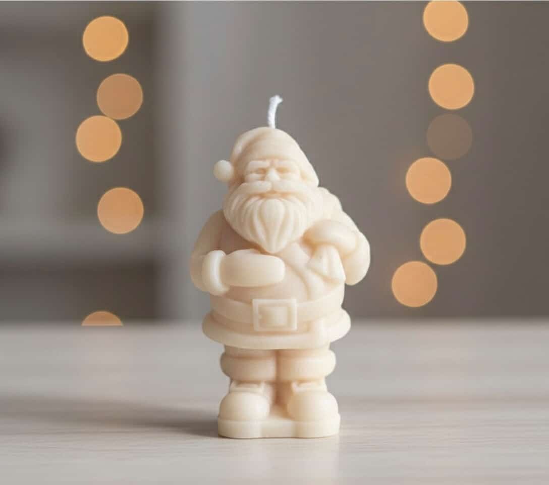 Festive Santa Candle