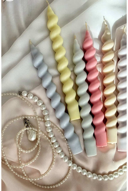 Spiral Pillar Candle (Set of 3)