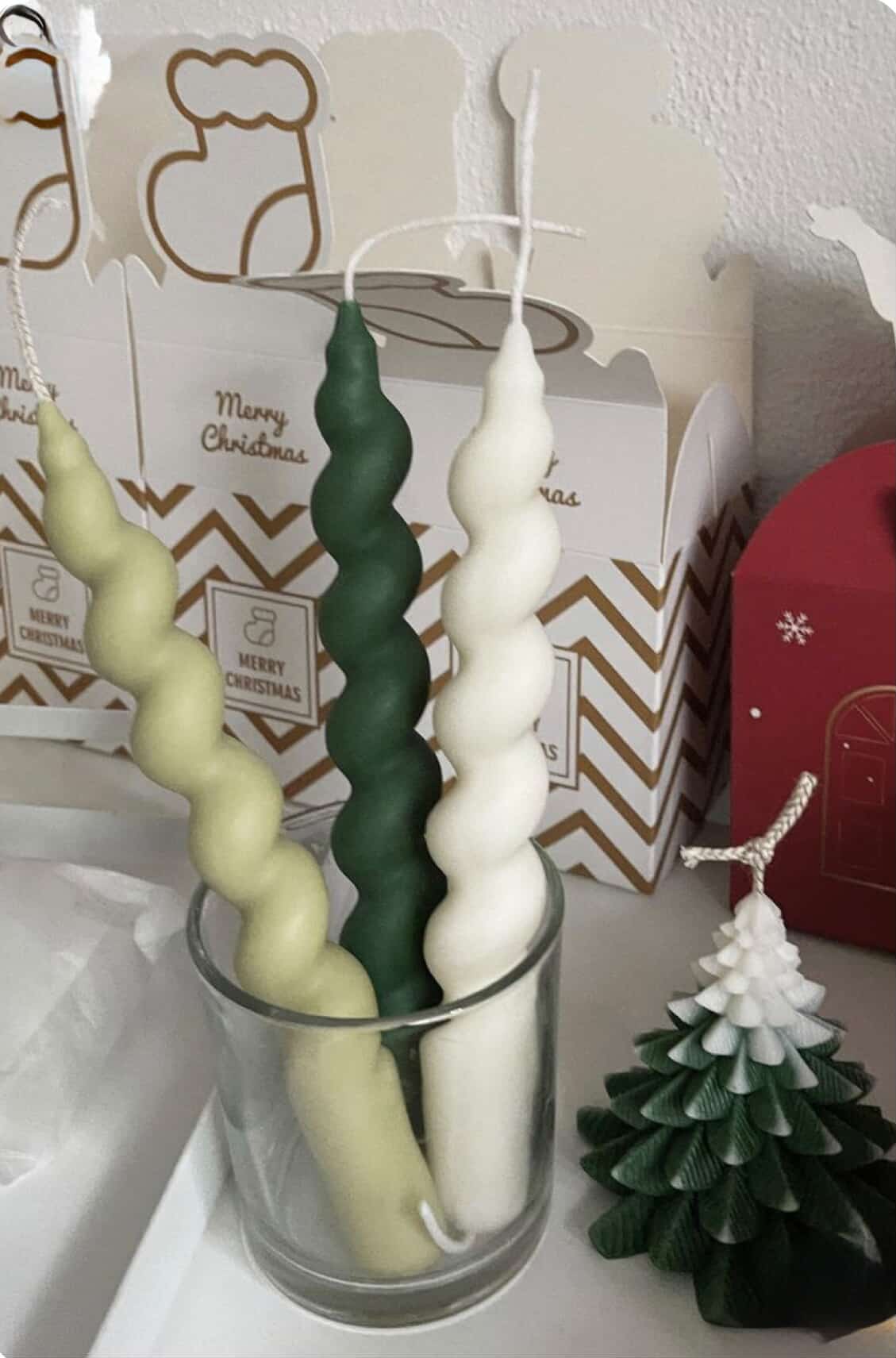 Spiral Pillar Candle (Set of 3)