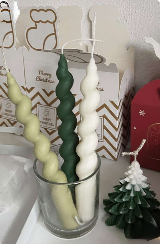 Spiral Pillar Candle (Set of 3)