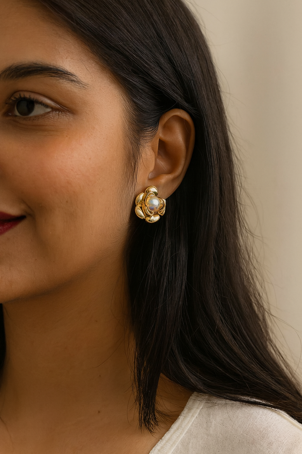 Pearl Floral Earrings