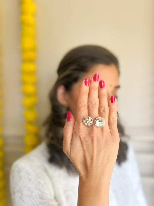 Dual Kundan Polki Ring