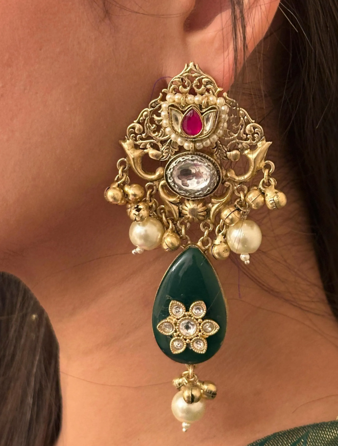 Chaandni Bahar Polki Danglers
